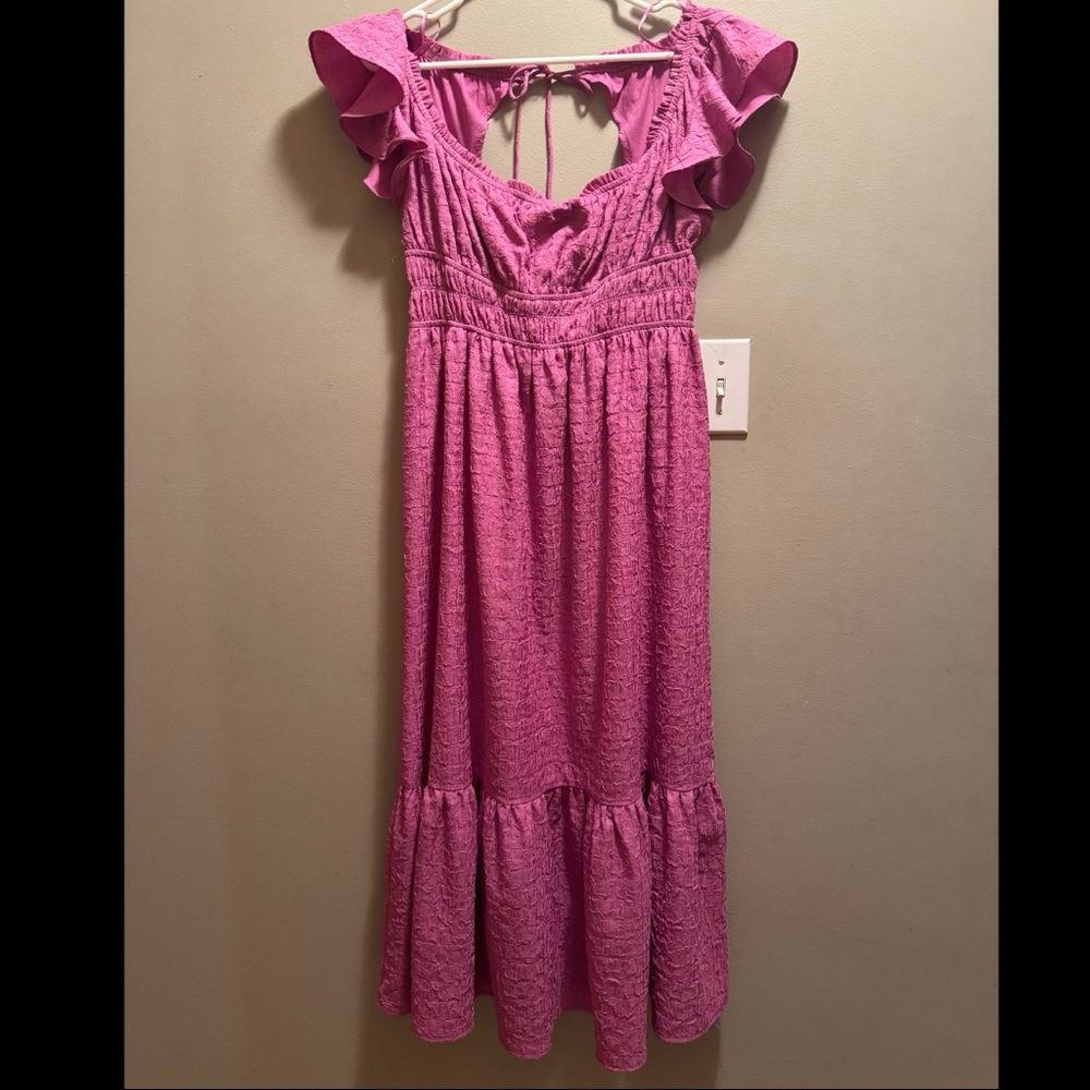Lush Fuchsia Textured Dress